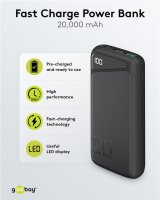 Schnelllade-Powerbank 20.000 mAh (USB-C™ PD, QC 3.0)