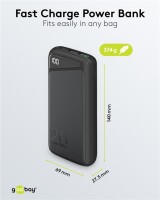 Schnelllade-Powerbank 20.000 mAh (USB-C™ PD, QC 3.0)