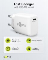 USB-C™ PD GaN Schnellladegerät (25 W) weiß