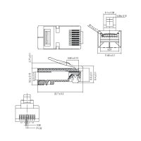 RJ45-Stecker, CAT 5e STP geschirmt