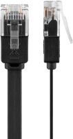 CAT 6 Flach-Patchkabel, U/UTP, schwarz