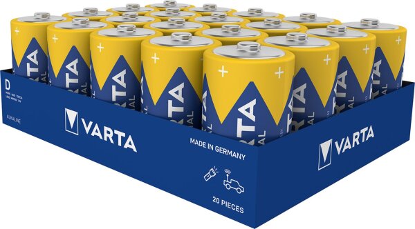 Varta - LR20/D (Mono) (4020) Batterie - 1,5 Volt 17000mAh AlMn - 20 Stk. Box