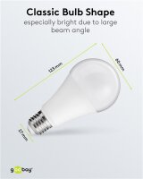 Goobay LED-Birne 15 W – warmweiß, E27, 1800 lm, mattiert