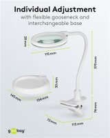 LED-Stand-/Klemm-Lupenleuchte, 6 W, weiß
