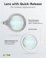 LED-Stand-/Klemm-Lupenleuchte, 6 W, weiß