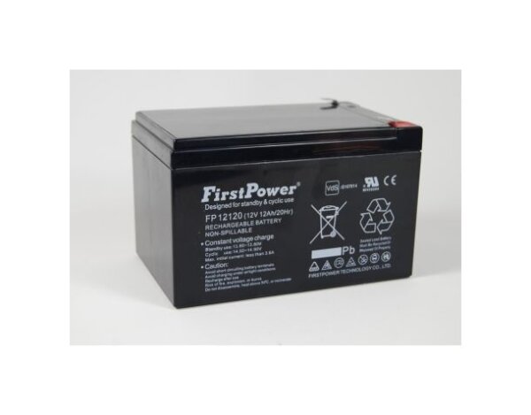 FirstPower - FP12120 - 12 Volt 12 Ah Pb