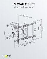 TV-Wandhalterung Pro FULLMOTION (XL)