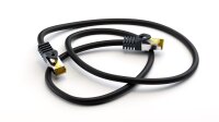 RJ45 Patchkabel CAT 6A S/FTP (PiMF), 500 MHz mit CAT 7 Rohkabel, schwarz