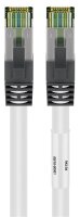 goobay - CAT 8.1 Patchkabel, S/FTP (PiMF), weiß, 2m - 99,9 % sauerstofffreier Kupferleiter (OFC), AWG 24, halogenfreier Kabelmantel (LSZH)