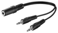 Audio Y-Kabeladapter 3,5 mm, 1x Stereo-Buchse zu 2x...