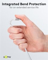 USB-C™ Supersoftes Textilkabel mit Metallsteckern, 1 m, weiß
