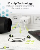 USB-A Multiport-Ladegerät (30 W) weiß