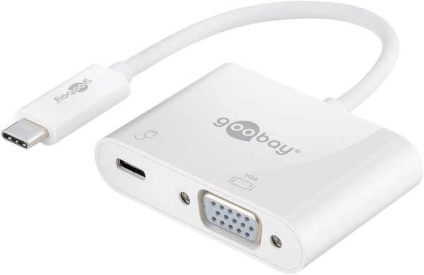 USB-C™-Adapter auf VGA, PD, weiß