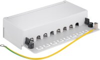 CAT 6a Mini/Desktop Patch Panel, 8 Port, (1 HE)