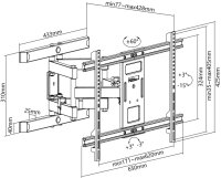 goobay - TV-Wandhalterung Pro FULLMOTION (L) - 37 bis 70 Zoll (94–178 cm), max. 60 kg