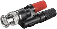 BNC-Stecker > 2x 4-mm-Bananenbuchse für den Anschluss von Messtechnik oder Prüfaufbauten