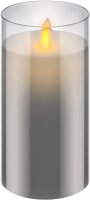 3er-Set LED-Echtwachs-Kerzen im Glas