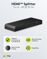 HDMI™-Splitter 1 auf 4 (4K @ 30 Hz)