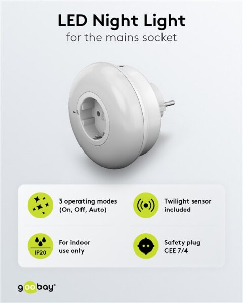 LED-Nachtlicht für die Steckdose