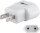 goobay - Netzadapter US/Japan, Weiß - US/Japan-Stecker (Typ A, NEMA 1-15, 2-polig) > Eurostecker (Typ C, CEE 7/16)