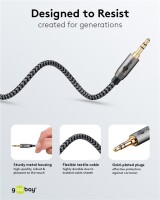 Audio Verbindungskabel AUX, 3,5 mm stereo, 0,5 m