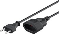 Verlängerungskabel Eurostecker, 2 m, schwarz