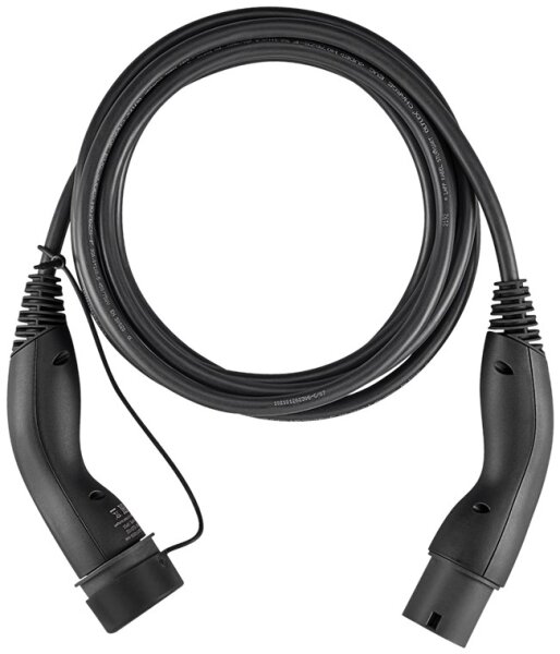 Ladekabel Typ 2, bis zu 7,4 kW, 5 m, schwarz
