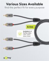 Stereo-Cinchkabel, 0,5 m