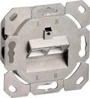 CAT-6-Unterputzdose (UP) - 2x RJ45-Anschlüsse, geschirmt, Klemmleiste für werkzeugfreie LSA-Montage