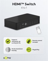 HDMI™-Umschaltbox 4 auf 1 (4K @ 60 Hz)