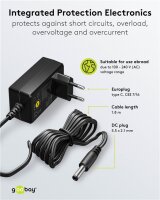 Goobay Universal-Netzteil 3–12 V | 27 W | 2,25 A – Vielseitige Stromversorgung für Ihre Geräte