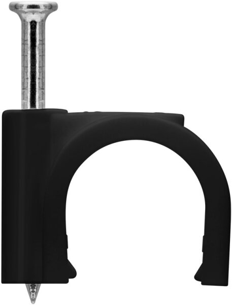goobay - Kabelschelle 12 mm, schwarz - 100 Stk. in Box - Befestigung für Kabel mit Durchmesser bis 12 mm