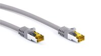 RJ45 Patchkabel CAT 6A S/FTP (PiMF), 500 MHz mit CAT 7 Rohkabel, grau