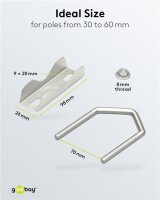 2er-Set Zahnschellen U-Bügel für bis zu 60 mm Rohrdurchmesser