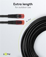 CAT 6 Outdoor-Patchkabel, U/UTP, schwarz