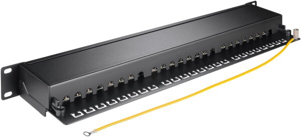 CAT 6a 19-Zoll (48,3 cm) Patch Panel, 24 Port, (1 HE)