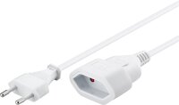 Verlängerungskabel Eurostecker, 2 m, weiß