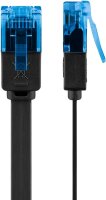 CAT 6A Flach-Patchkabel, U/UTP, schwarz
