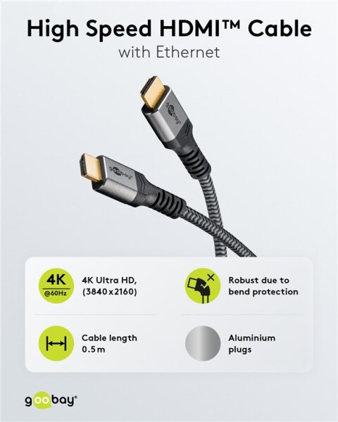 High-Speed-HDMI™-Kabel mit Ethernet (4K@60Hz)