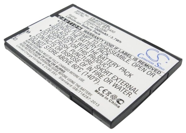 Ersatzakku - CS-HT7272SL - HTC Desire Z / 7 Mozart / 35H00140-00M - 3,7 Volt 1000mAh Li-Ion