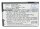Ersatzakku - CS-HT7272SL - HTC Desire Z / 7 Mozart / 35H00140-00M - 3,7 Volt 1000mAh Li-Ion