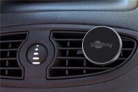 goobay - Magnethalterungs-Set Universal im Slim-Design zur einfachen und sicheren Befestigung mobiler Kleingeräte im Fahrzeug