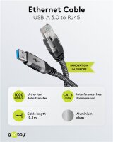 Ethernet-Kabel USB-A 3.0 auf RJ45, 10 m