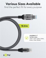 Ethernet-Kabel USB-A 3.0 auf RJ45, 10 m