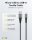 Micro-USB-auf-USB-A-Textilkabel mit Metallsteckern (spacegrau/silber), 2 m