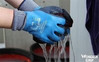 Wonder Crip - Aqua - WG-318 - Gr. S/7 - Latexhandschuh mit einem 13-Gauge-Nylonfutter