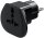 goobay - Reiseadapter Welt auf EU, Schwarz - Schutzkontaktstecker (Typ F, CEE 7/7) > UK-Buchse, Schweiz-Buchse (Typ J, SEV 1011), Italien-Buchse (Typ L, CEI 23-16-VII), US/Japan-Buchse (Typ B, NEMA 5-15, 3-polig)