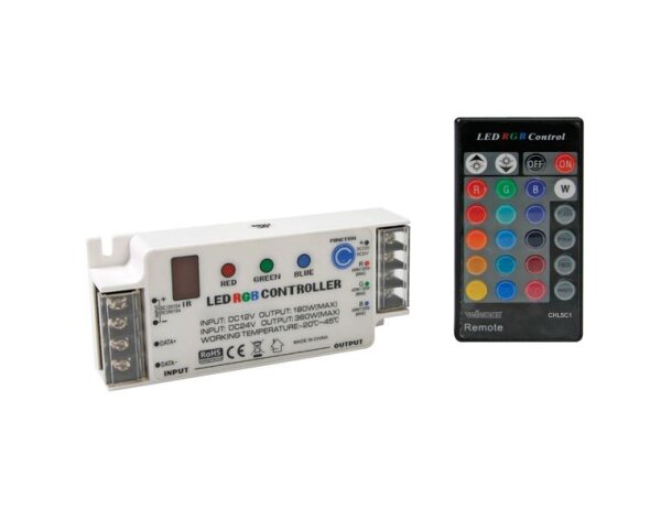 RGB LED-Controller mit IR-Fernbedienung