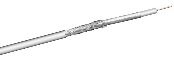 100 dB SAT-Koaxialkabel, doppelt geschirmt, Cu