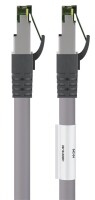 RJ45 (CAT 6A, 500 MHz) Patchkabel mit CAT 8.1 S/FTP Rohkabel, grau